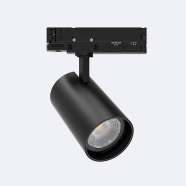 Foco Carril LED Trifásico 40W Fasano Regulable Negro