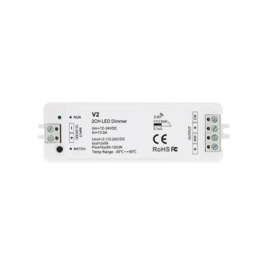 Controlador Fita LED CCT 2 Canais por Controlo Remoto RF