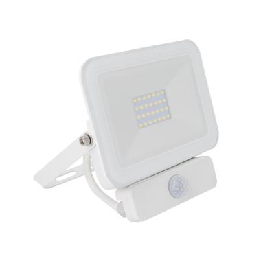 Foco Projetor LED 20W 120lm/W IP65 Slim com Detector de Movimento PIR