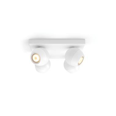 Candeeiro de Teto White Ambiance Quatro Focos GU10 PHILIPS Hue Buckram