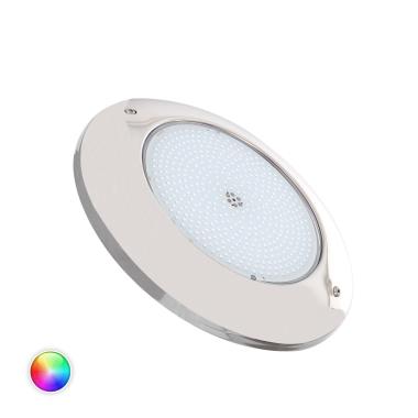 Foco Piscina Superfície LED RGB Submersível 12V AC IP68 Aço Inoxidável 35W