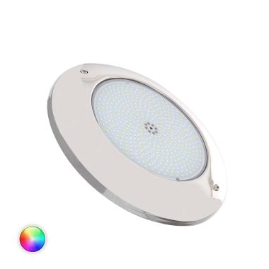 Foco Piscina Superfície LED RGBW Submersível 12V DC IP68 Aço Inoxidável 35W