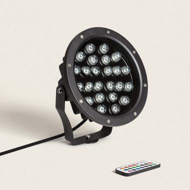 Foco Exterior LED RGB 24W IP67 con Pincho Colmar