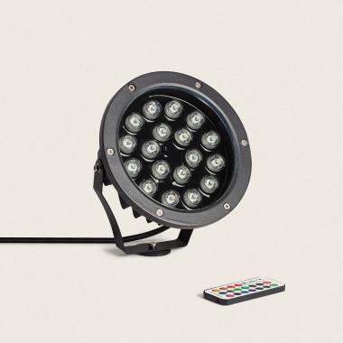 Foco Exterior LED RGB 18W IP67 con Pincho Colmar