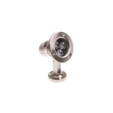 Foco LED de Superfície Inox 12V 3W