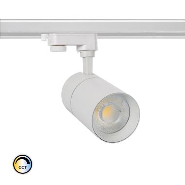 Foco LED Mallet 30W Regulável CCT Seleccionáve para Carril Trifásico UGR 15