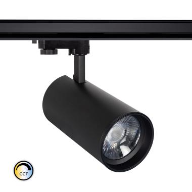 Foco LED d'Angelo Preto 30W CCT LIFUD com Óptica Variável para Carril Trifásico