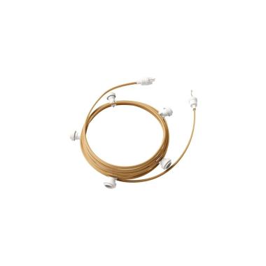 Guirnalda Exterior Lumet System 7.5m con 5 Portalámparas E27 Blanco Creative-Cables CATE27B075