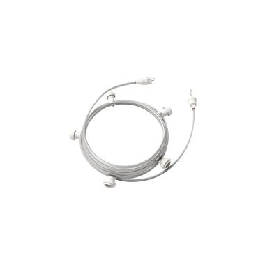 Grinalda Exterior Lumet System 7,5m com 5 Casquilhos E27 Branco Creative-Cables CATE27B075