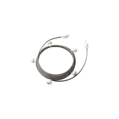 Guirnalda Exterior Lumet System 7.5m con 5 Portalámparas E27 Blanco Creative-Cables CATE27B075