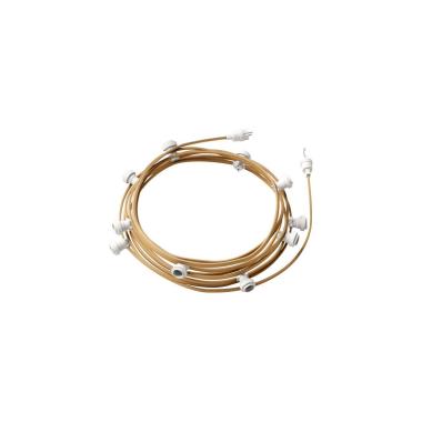 Guirnalda Exterior Lumet System 12.5m con 10 Portalámparas E27 Blanco Creative-Cables CATE27B125