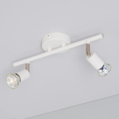 Lámpara de Techo Orientable Aluminio Oasis 2 Focos Blanco