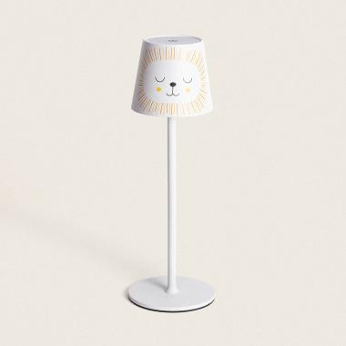 Lámpara de Mesa LED Portátil de Metal con Batería USB Recargable Anisa Kids