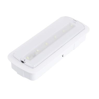 Luz Emergencia LED Empotrable/Superficie 200lm Permanente/No Permanente con Autotest