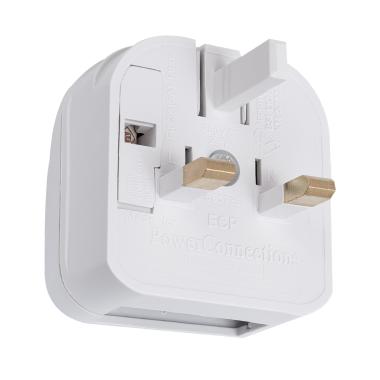 Adaptador Enchufe Plano Tipo C (EU) a Enchufe Tipo G (UK)