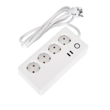 Base Múltipla 4 Tomadas Tipo F Schuko + 2 xUSB WiFi