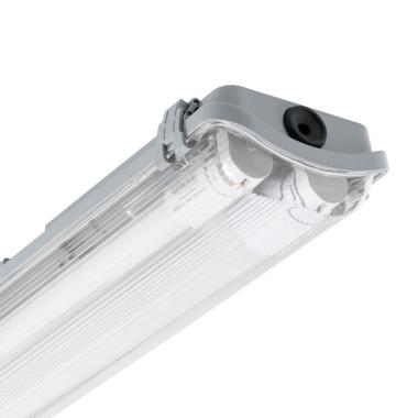 Armadura Hermética LED com dois Tubos LED 120 cm IP65 Conexão Uni-Lateral