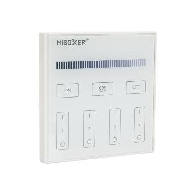 Controlador RF 220-240V AC de Parede para Regulador LED Monocolor 4 Zonas RF MiBoxer T1