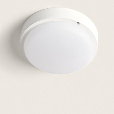 Plafón LED 25W Circular para Exterior Ø175 mm IP65 con Detector de Movimiento Hublot White