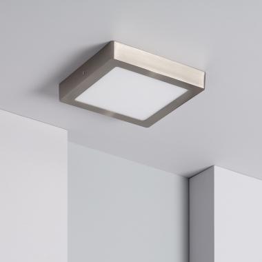 Plafón LED 18W Quadrado Metal 225x225 mm Silver