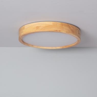 Plafón LED 20W Circular Madera Ø400 mm CCT Seleccionable Kayu