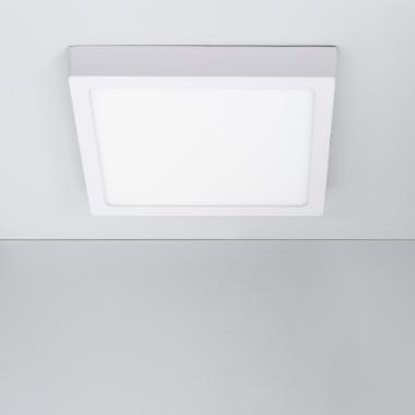 Plafon LED 18W Quadrado Alumínio 210x210 mm Slim CCT Selecionável Galán SwitchDimm