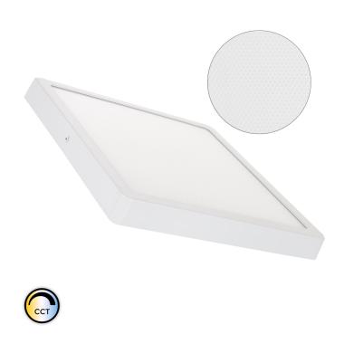 Plafón LED 24W Cuadrado Superslim CRI90 Microprismático CCT Seleccionable UGR17 280x280 mm