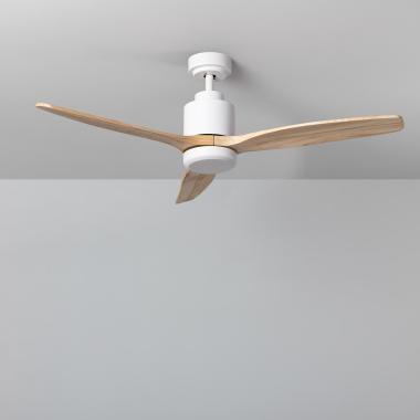 Ventilador de Techo Silencioso Mersin Blanco Madera 132cm Motor DC para Exterior