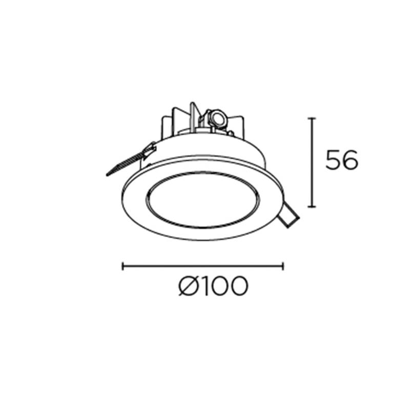 Produto de Downlight LED Ajustável Dako 6,4W IP65 LEDS-C4 15-E104-05-CL