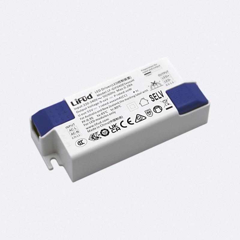 Produto de Driver LIFUD 220-240V No Flicker Saida 9-42V 800-1050mA 7,2-40W LF-GIF040ES